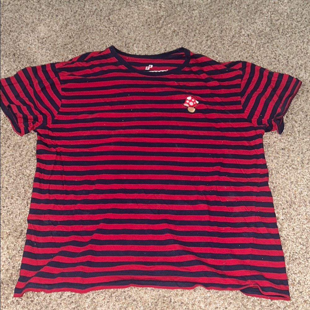 Upstanders red and blue striped shirt